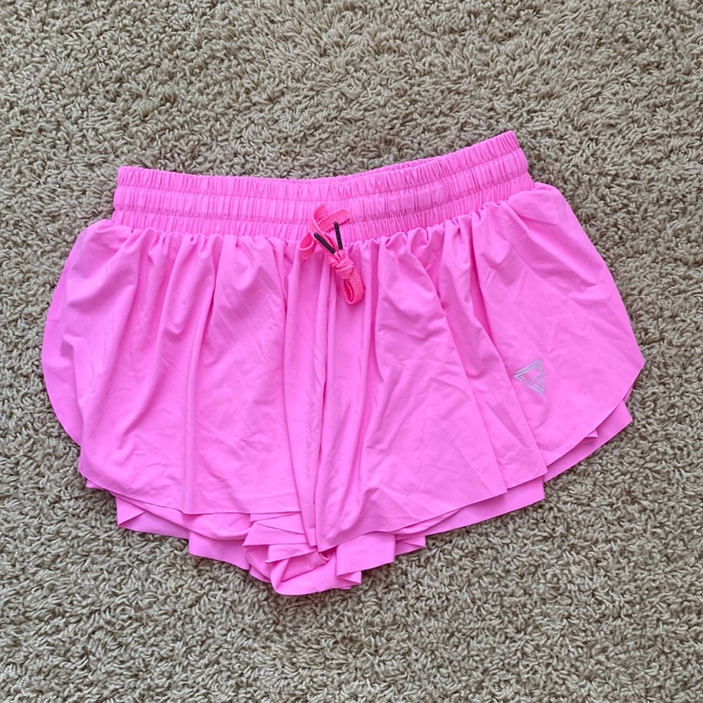 light pink butterfly shorts